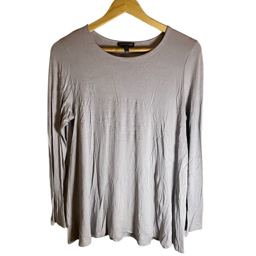 Eileen Fisher Women’s Gray Long Sleeve Blouse